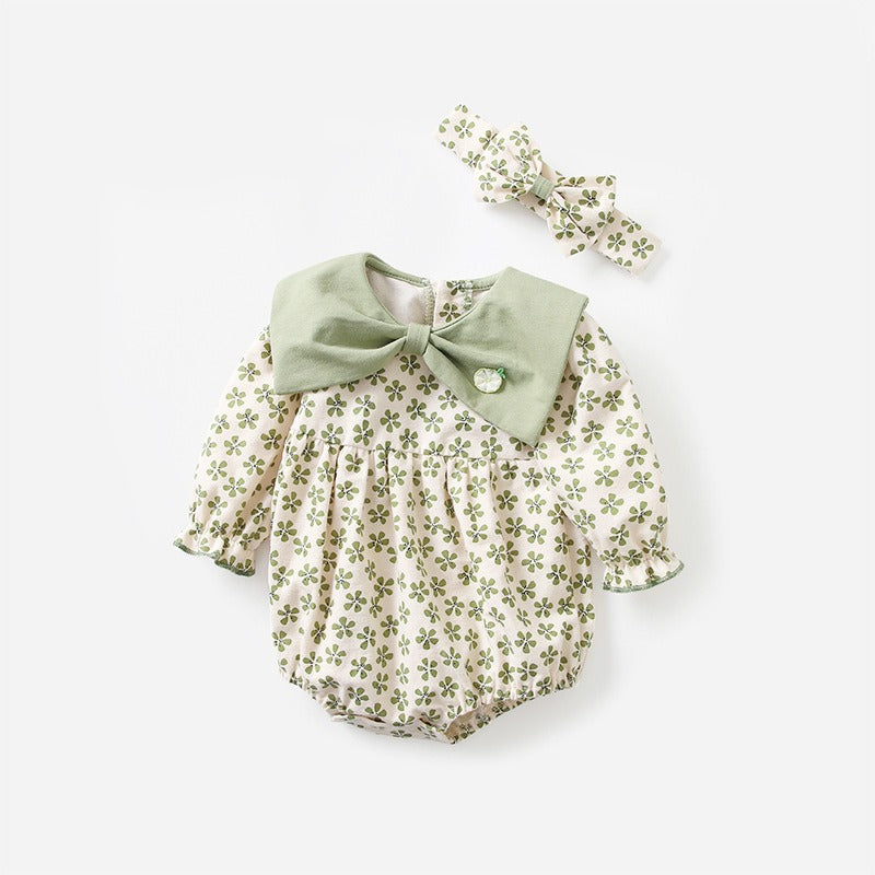 Romper in green tones for newborns up to 1 year old