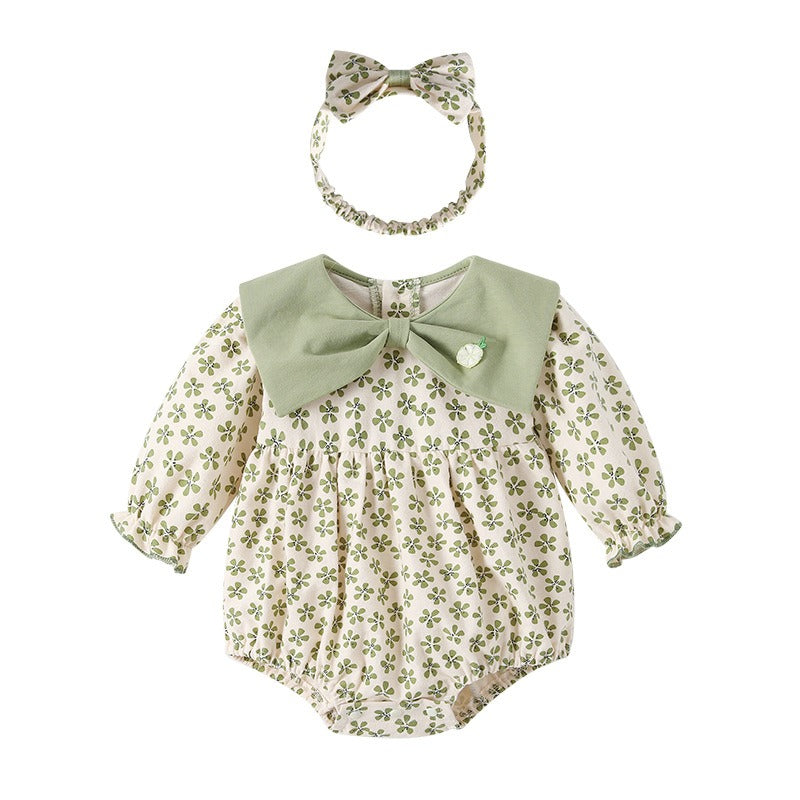 Romper in green tones for newborns up to 1 year old