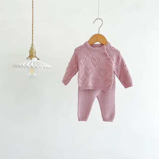 Conjunto de jersey y pantalones de punto para niña desde 3 meses