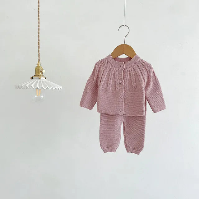 Conjunto de jersey y pantalones de punto para niña desde 3 meses