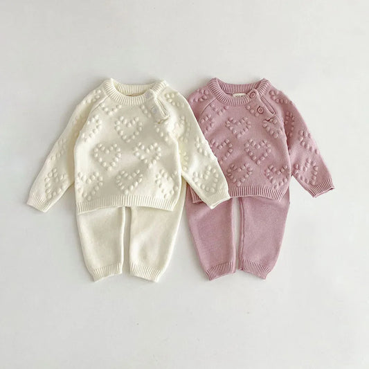 Conjunto de jersey y pantalones de punto para niña desde 3 meses