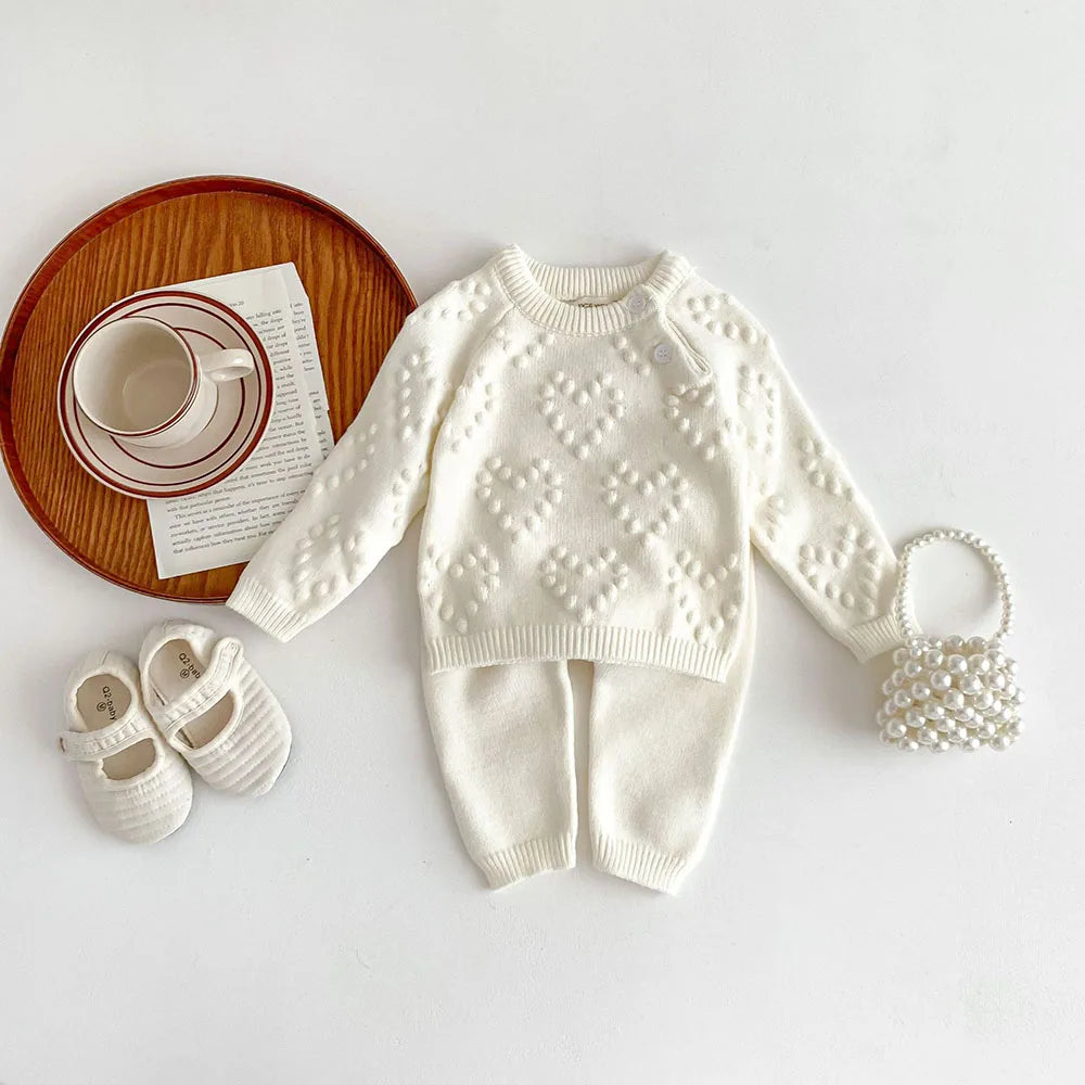 Conjunto de jersey y pantalones de punto para niña desde 3 meses