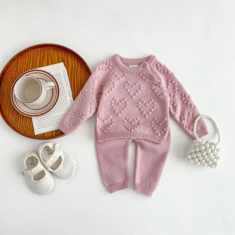 Conjunto de jersey y pantalones de punto para niña desde 3 meses