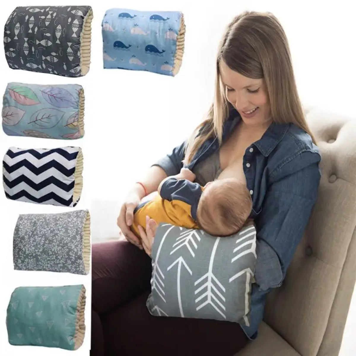 Adjustable cotton pillow for feeding your baby. Nursing pillow