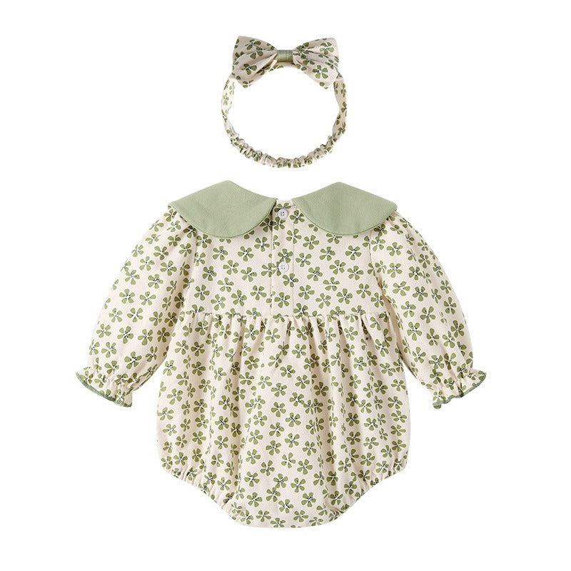 Romper in green tones for newborns up to 1 year old