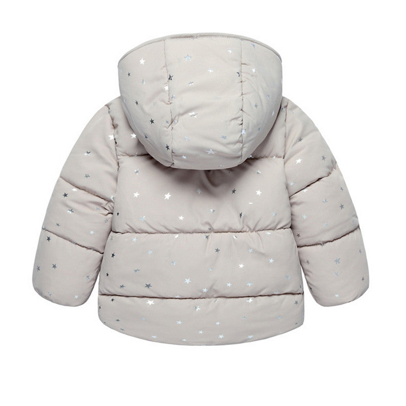 Winter girl's jacket with hood