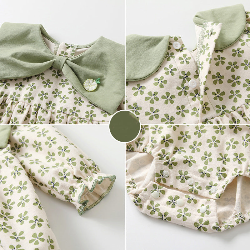 Romper in green tones for newborns up to 1 year old