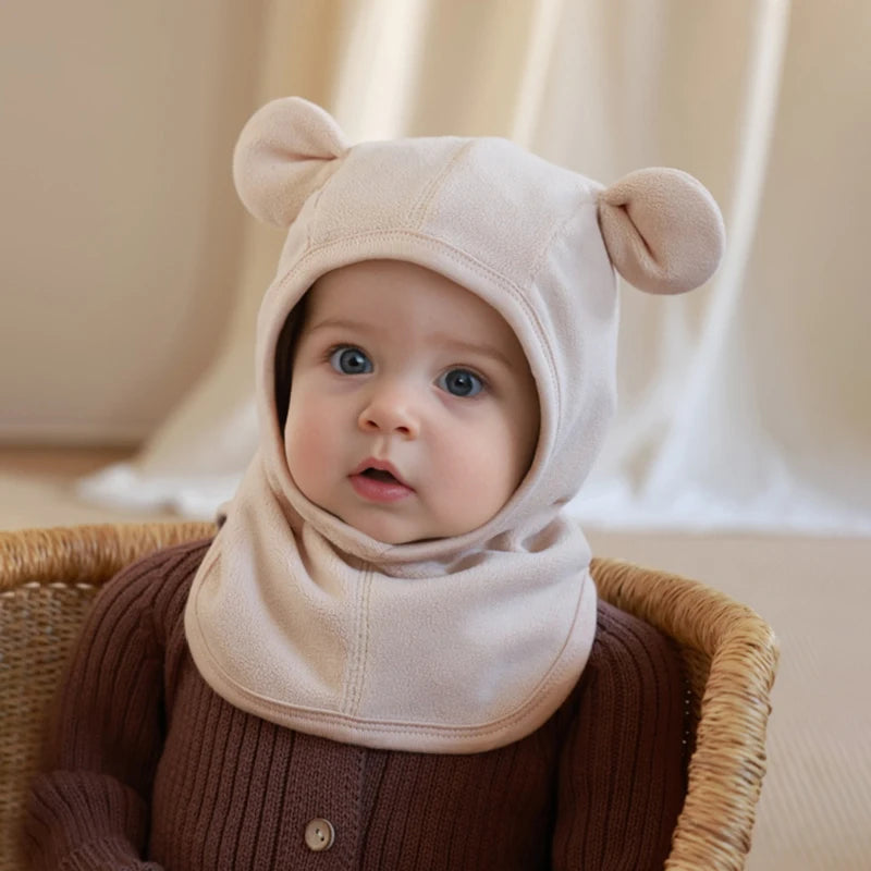 Gorro bufanda polar para bebé. Verduguito