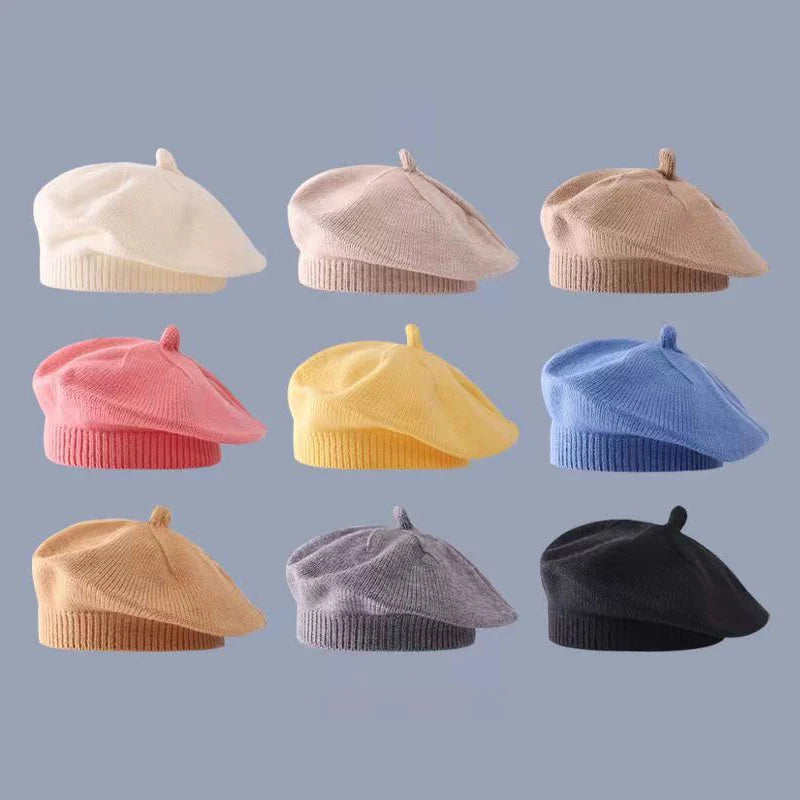 Wool beret for babies and toddlers in various colours. 