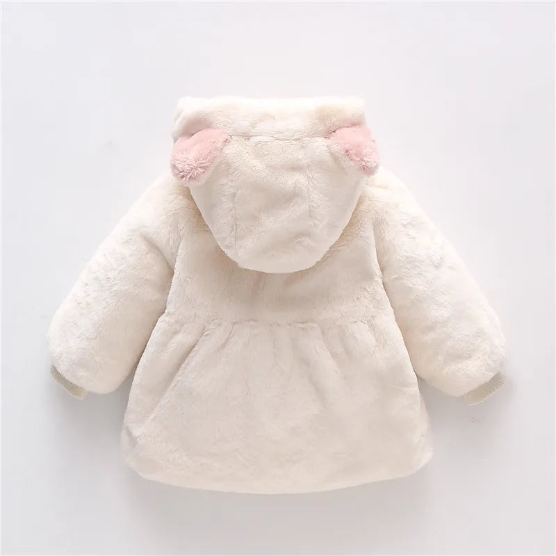 Winter fur coat with matching bag (0-3 years)