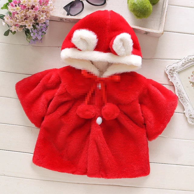 Soft winter coat for girls from 0 to 3 years