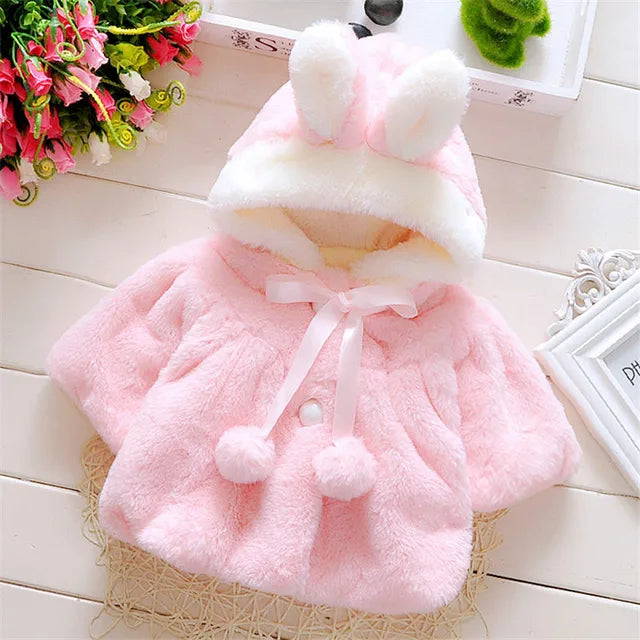 Soft winter coat for girls from 0 to 3 years