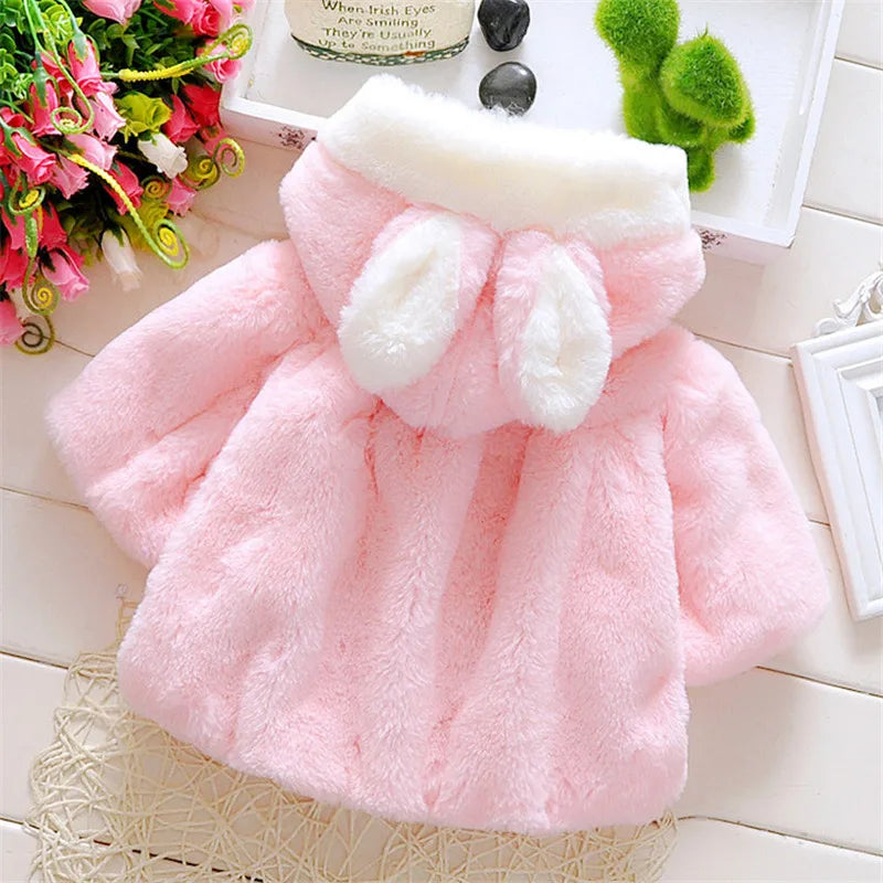 Soft winter coat for girls from 0 to 3 years