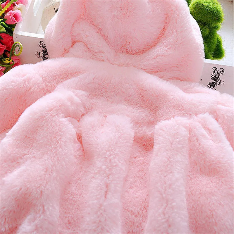 Soft winter coat for girls from 0 to 3 years