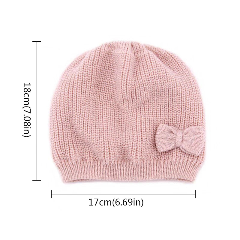 Gorro de lana con lacito para bebé 6 m-2 años