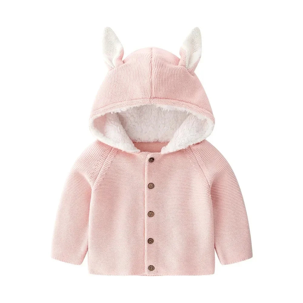 Winter jacket with hood and bunny ears